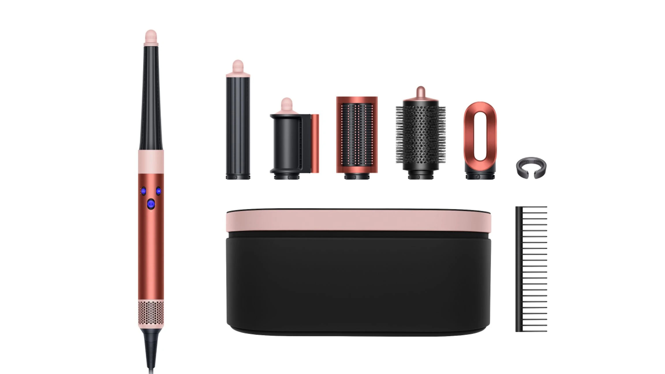 НОВИНКА Стайлер для прямого та хвилястого волосся DYSON Airwrap i.d. Multi-Styler and Dryer Straight to Wavy — Strawberry Bronze/Blush Pink